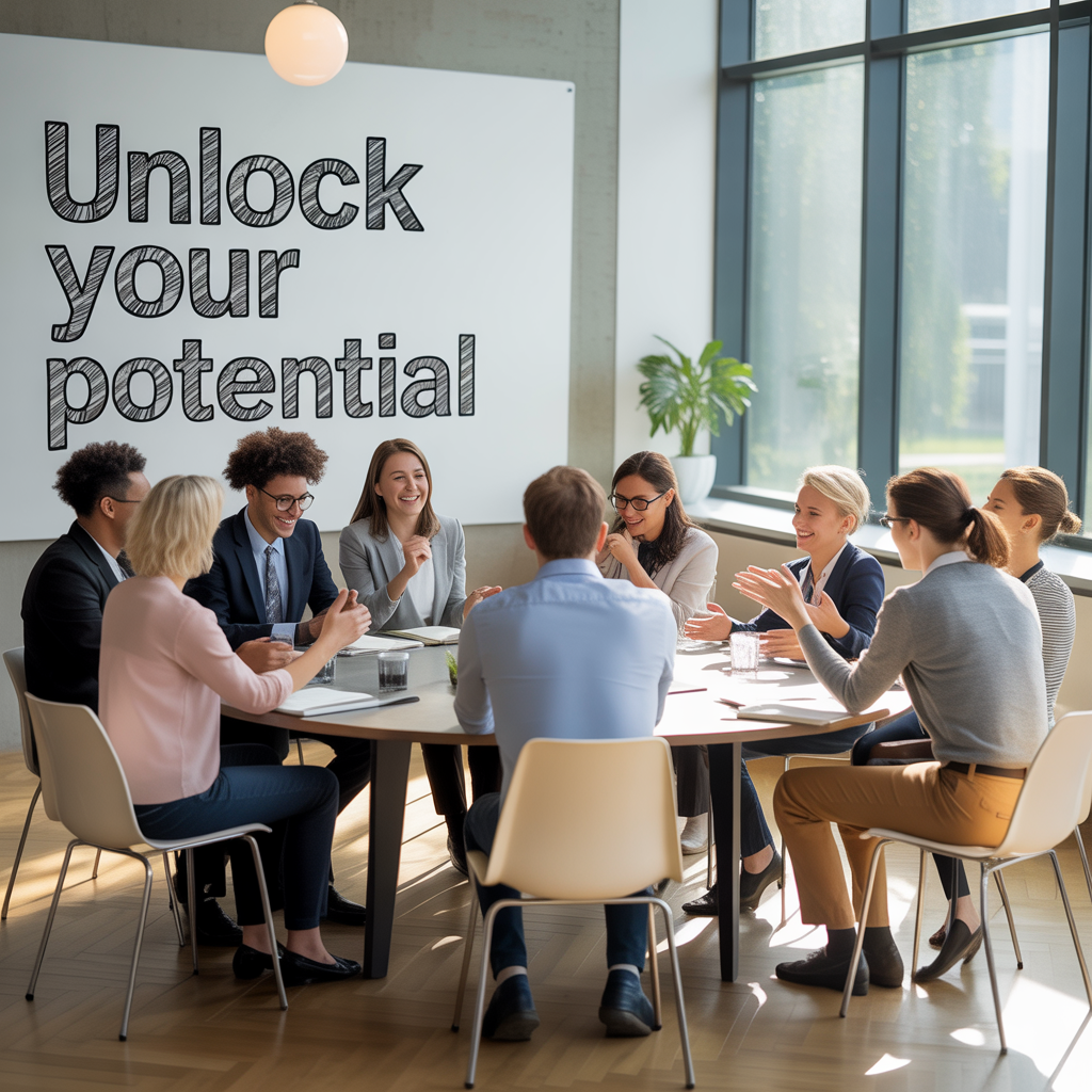 Séance de coaching en groupe dynamique et interactif