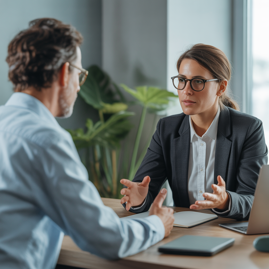 Coach travaillant individuellement avec un client en session