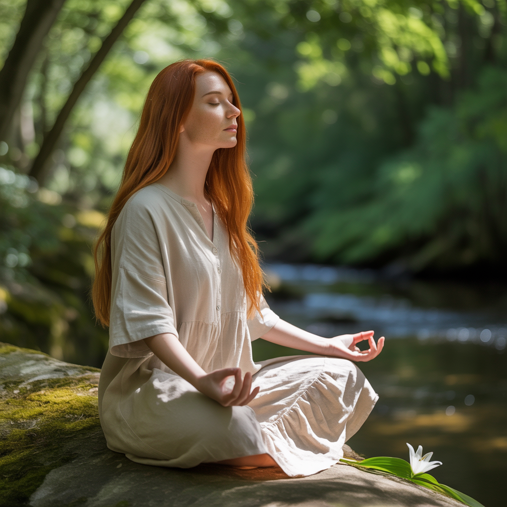 Femme épanouie dans un cadre naturel